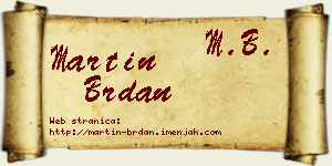 Martin Brdan vizit kartica